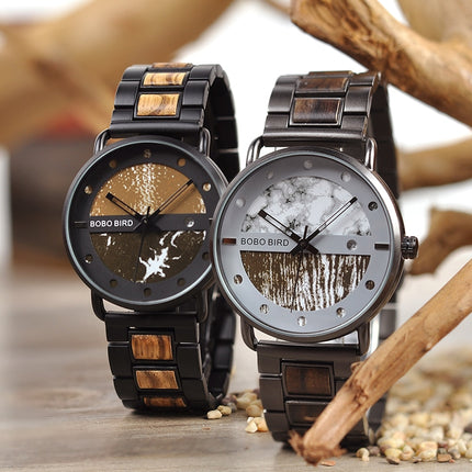 Men's Round Shaped Mechanical Wooden Watch - wnkrs