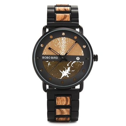 Men's Round Shaped Mechanical Wooden Watch - wnkrs