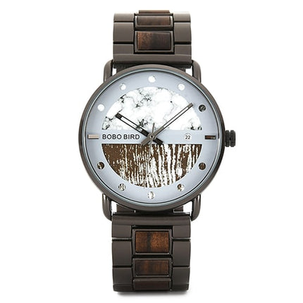 Men's Round Shaped Mechanical Wooden Watch - wnkrs