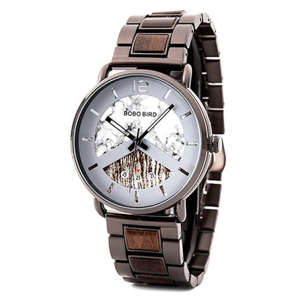 Men's Round Shaped Mechanical Wooden Watch - wnkrs