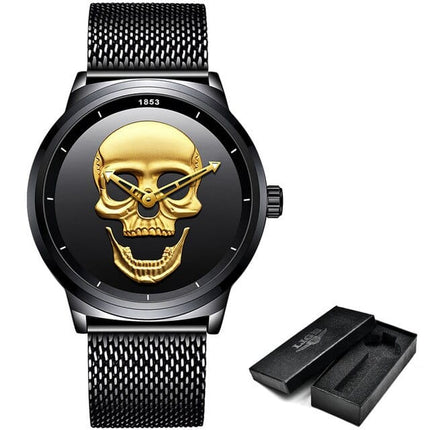 Men's Stainless Steel Skull Watch - wnkrs