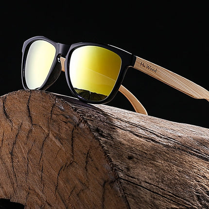 Men's Bamboo Frame Design Anti-Reflective Sunglasses - wnkrs