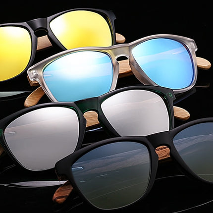 Men's Bamboo Frame Design Anti-Reflective Sunglasses - wnkrs
