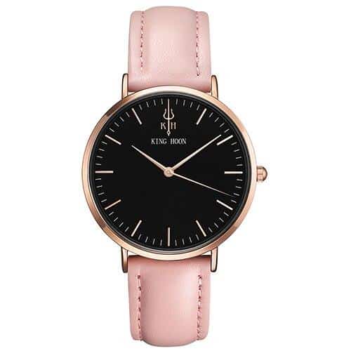 Women's Round Leather Wrist Watches - wnkrs
