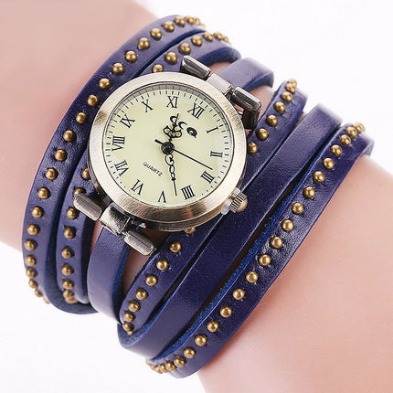 Women's Rivet Leather Bracelet Watch - wnkrs