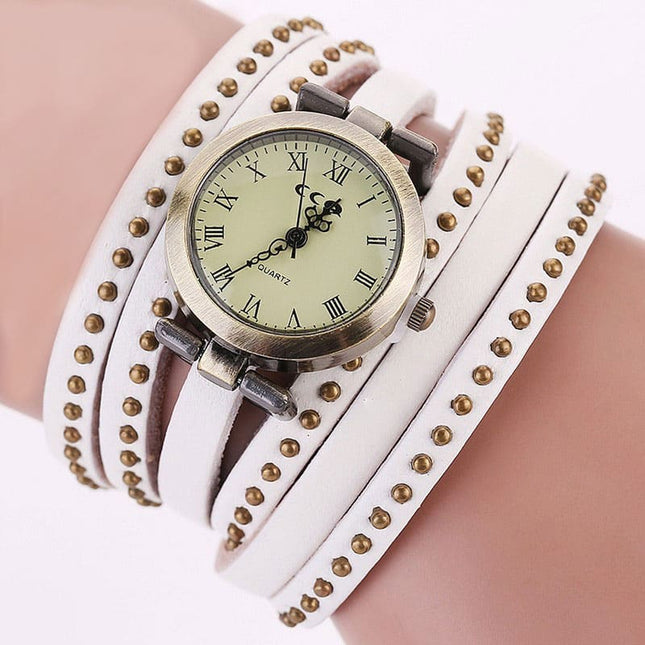 Women's Rivet Leather Bracelet Watch - wnkrs