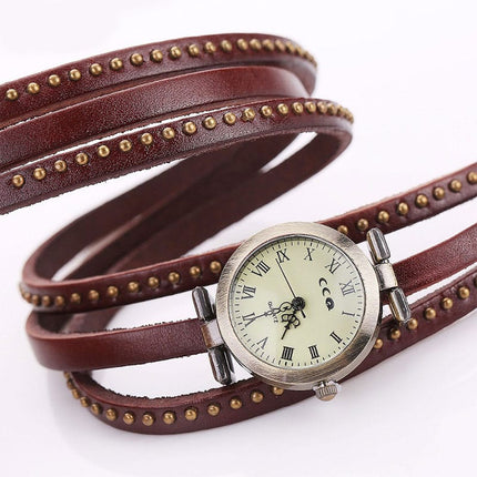 Women's Rivet Leather Bracelet Watch - wnkrs