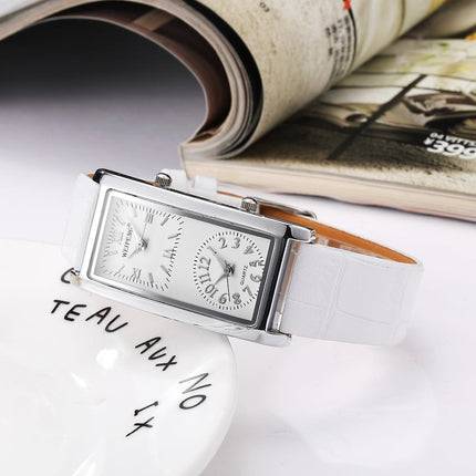 Women's Dual Dial Rectangular Quartz Watches - wnkrs