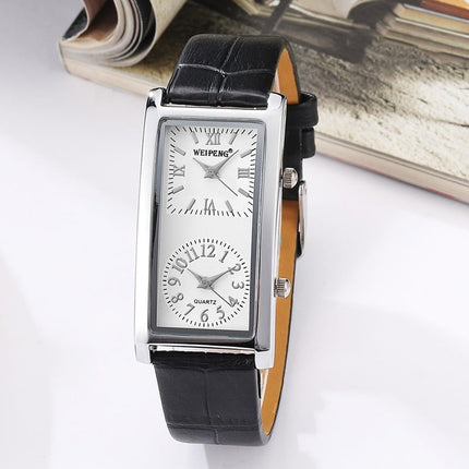 Women's Dual Dial Rectangular Quartz Watches - wnkrs