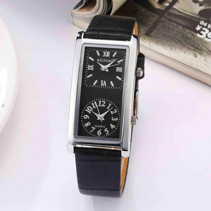 Women's Dual Dial Rectangular Quartz Watches - wnkrs