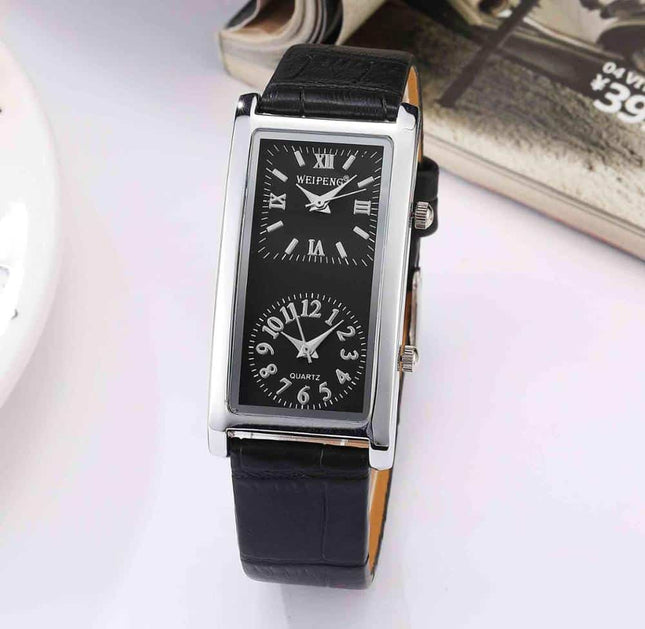 Women's Dual Dial Rectangular Quartz Watches - wnkrs