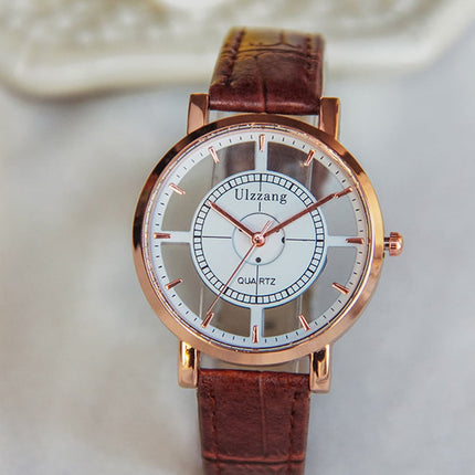 Fashion Women's Leather Quartz Wristwatch - wnkrs