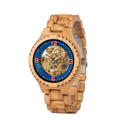 Logo Customized Wooden Mechanical Watch for Men - wnkrs
