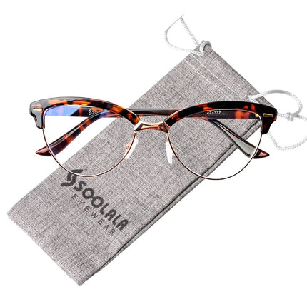 Women's Cat Eye Semi-Rimless Glasses - wnkrs