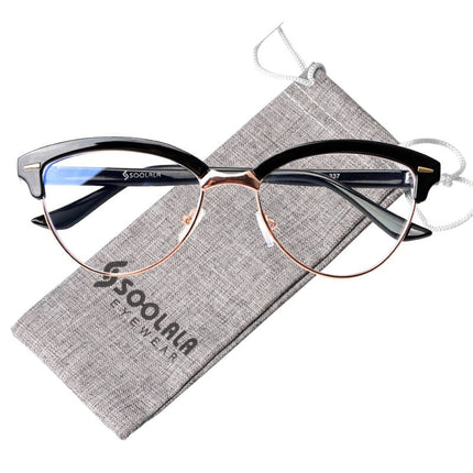 Women's Cat Eye Semi-Rimless Glasses - wnkrs