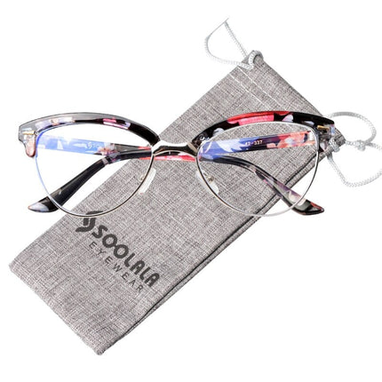 Women's Cat Eye Semi-Rimless Glasses - wnkrs