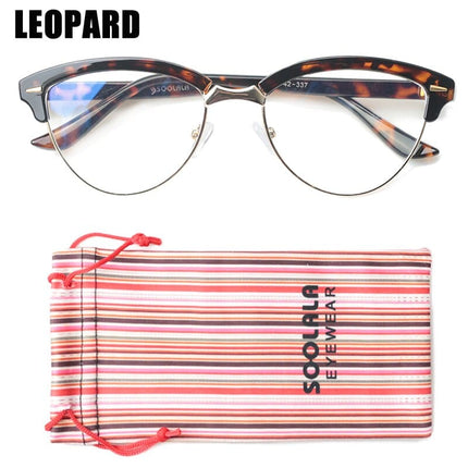 Women's Cat Eye Semi-Rimless Glasses - wnkrs