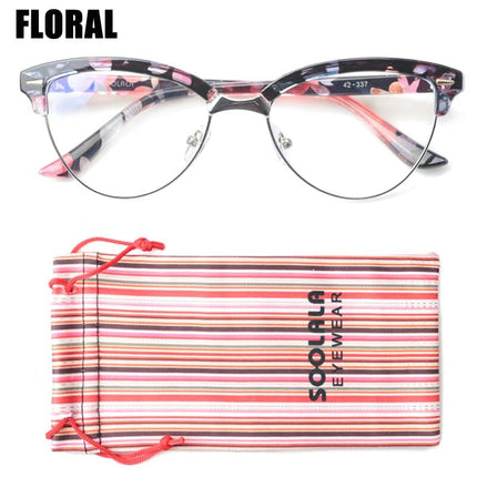 Women's Cat Eye Semi-Rimless Glasses - wnkrs