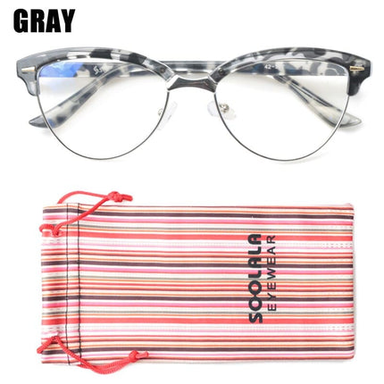 Women's Cat Eye Semi-Rimless Glasses - wnkrs