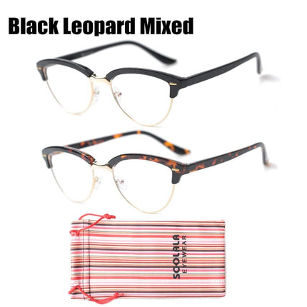 Women's Cat Eye Semi-Rimless Glasses - wnkrs