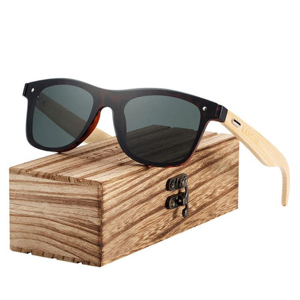 Mirror Antireflective Wooden Frame Men's Sunglasses - wnkrs