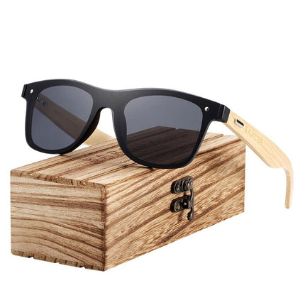 Mirror Antireflective Wooden Frame Men's Sunglasses - wnkrs