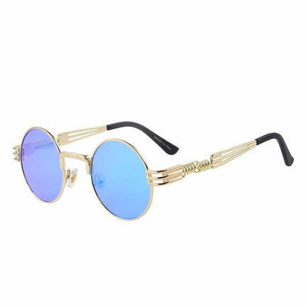 Women's Round Steampunk Sunglasses - wnkrs