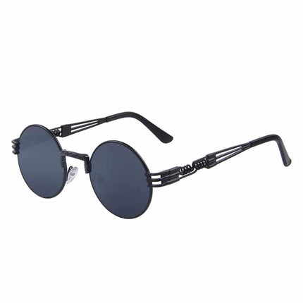 Women's Round Steampunk Sunglasses - wnkrs