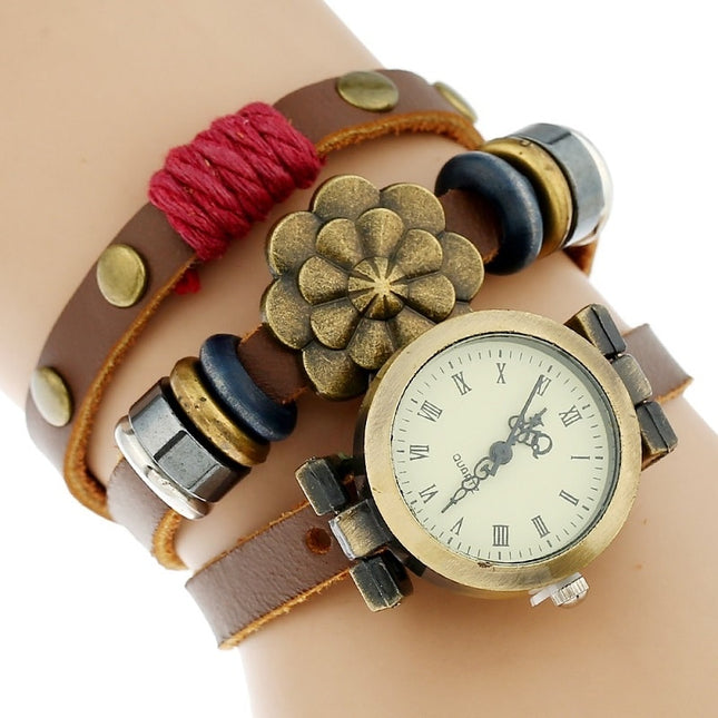 Women's Triple Bracelet Boho Watch - wnkrs