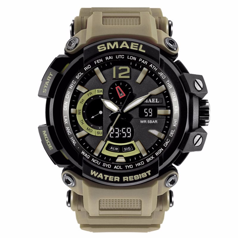 Military Waterproof Sports Watches With Dual Display for Men