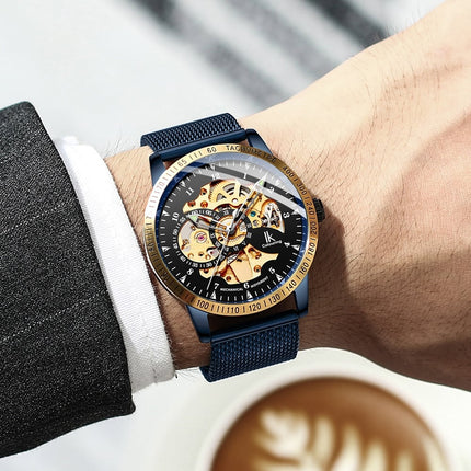 Men's Mesh Braided Skeleton Watch - wnkrs