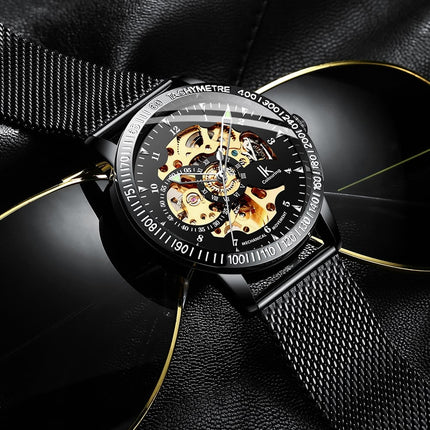 Men's Mesh Braided Skeleton Watch - wnkrs