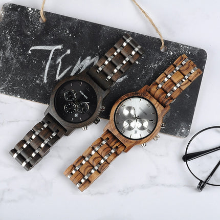 Men's Wooden Metal Design Watches - wnkrs