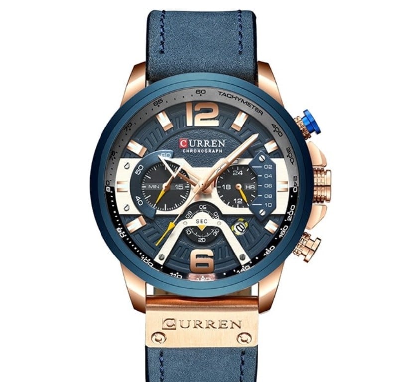 Men's Leather and Metal Strap Watches