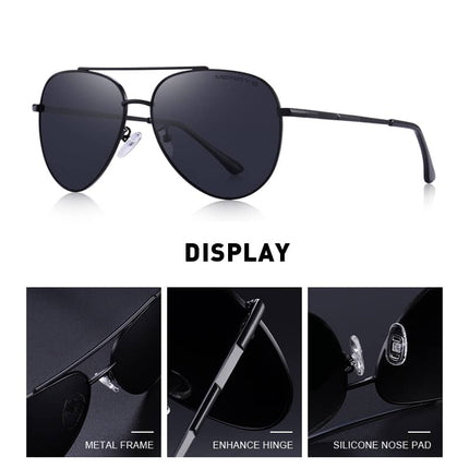 Men's Classic Pilot HD Polarized Sunglasses - wnkrs