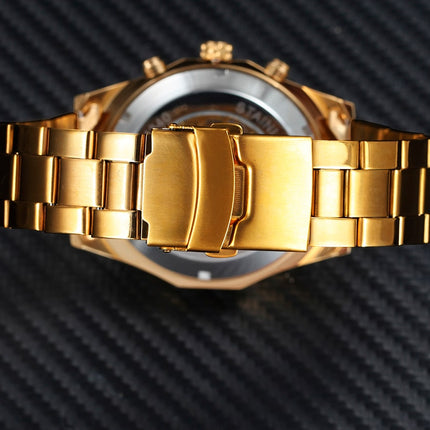 Stainless Steel Mechanical Wristwatches for Men with Skull Design - wnkrs