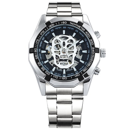 Stainless Steel Mechanical Wristwatches for Men with Skull Design - wnkrs