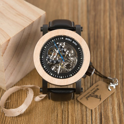 Men's Vintage Black Leather Watch - wnkrs