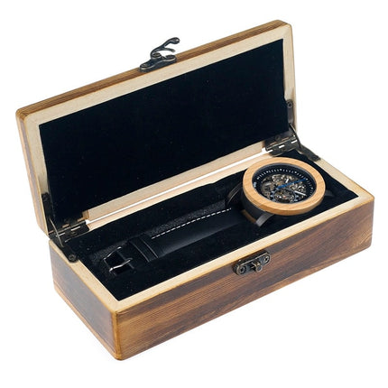 Men's Vintage Black Leather Watch - wnkrs