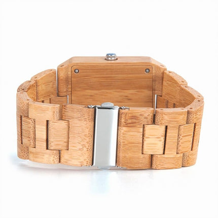 Square-Shaped Bamboo Wood Men's Watches - wnkrs
