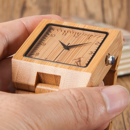 Square-Shaped Bamboo Wood Men's Watches - wnkrs