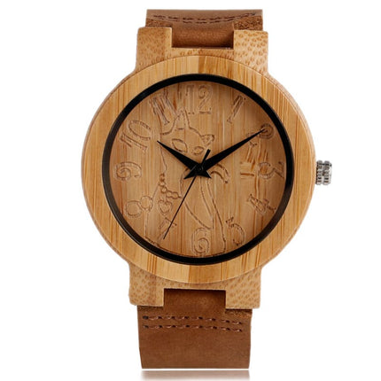 Women's Lovely Cat Bamboo Watch - wnkrs