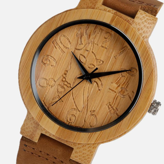 Women's Lovely Cat Bamboo Watch - wnkrs