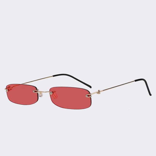 Men's Rimless Rectangle Sunglasses - wnkrs