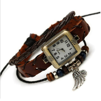 Women's Vintage Leather Bracelet Watch - wnkrs