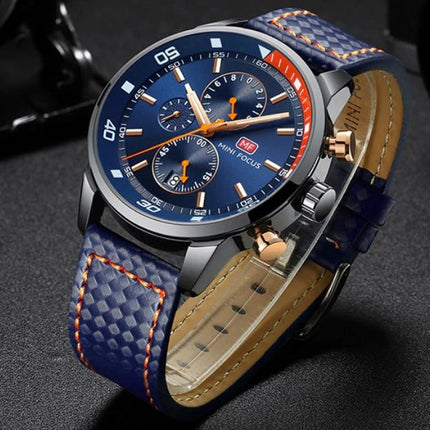 Men's Plaid Leather Strap Watches - wnkrs