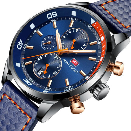 Men's Plaid Leather Strap Watches - wnkrs