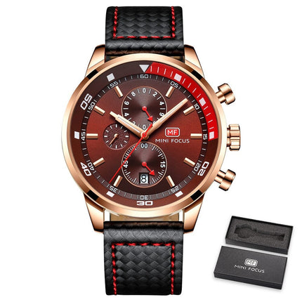 Men's Plaid Leather Strap Watches - wnkrs