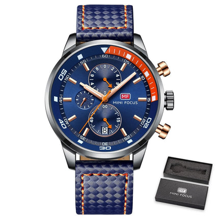 Men's Plaid Leather Strap Watches - wnkrs