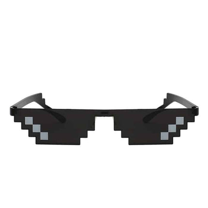Men's Funny Pixel Themed Black Sunglasses - wnkrs